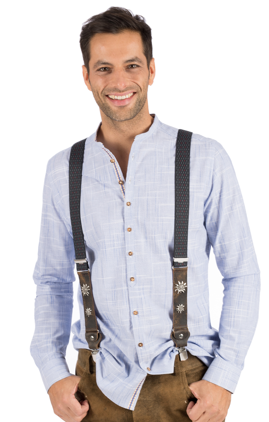 Traditional suspenders HT906-4 gray von Schuhmacher