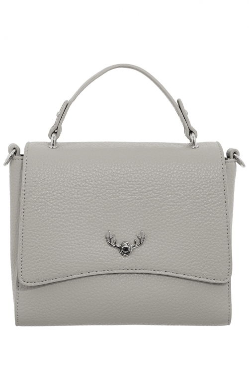 Borsa a mano 13111 grigio Chiusura girevole a forma di corna
