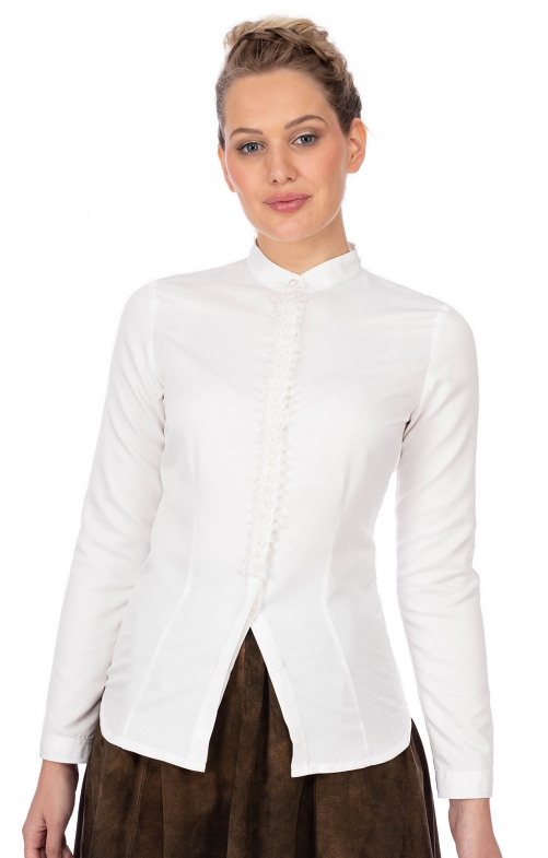 Tiroler blouse met lange mouwen ANNABERG gebroken wit