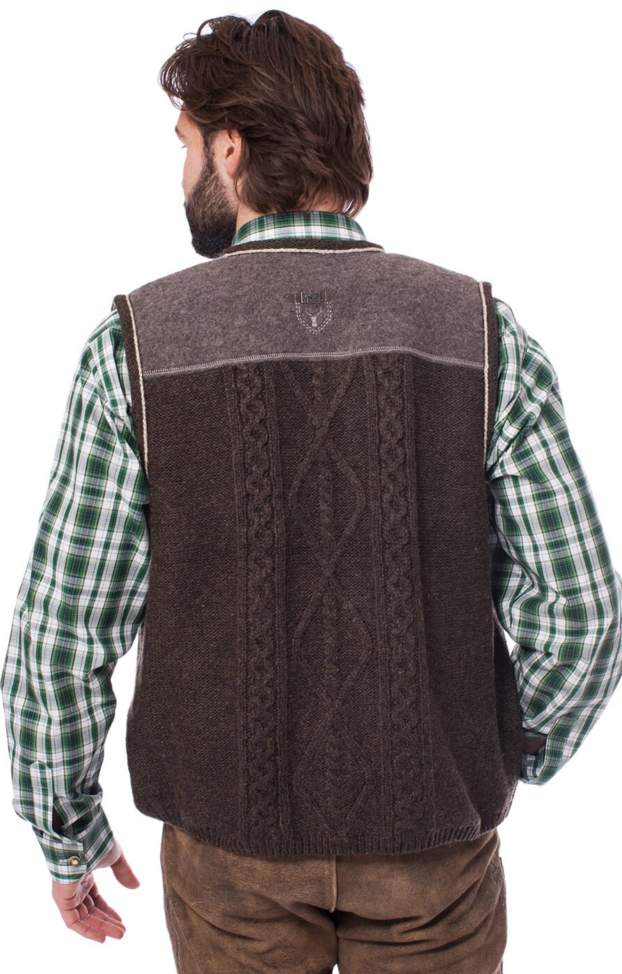 weitere Bilder von German knitted waistcoat DURBAN dark brown