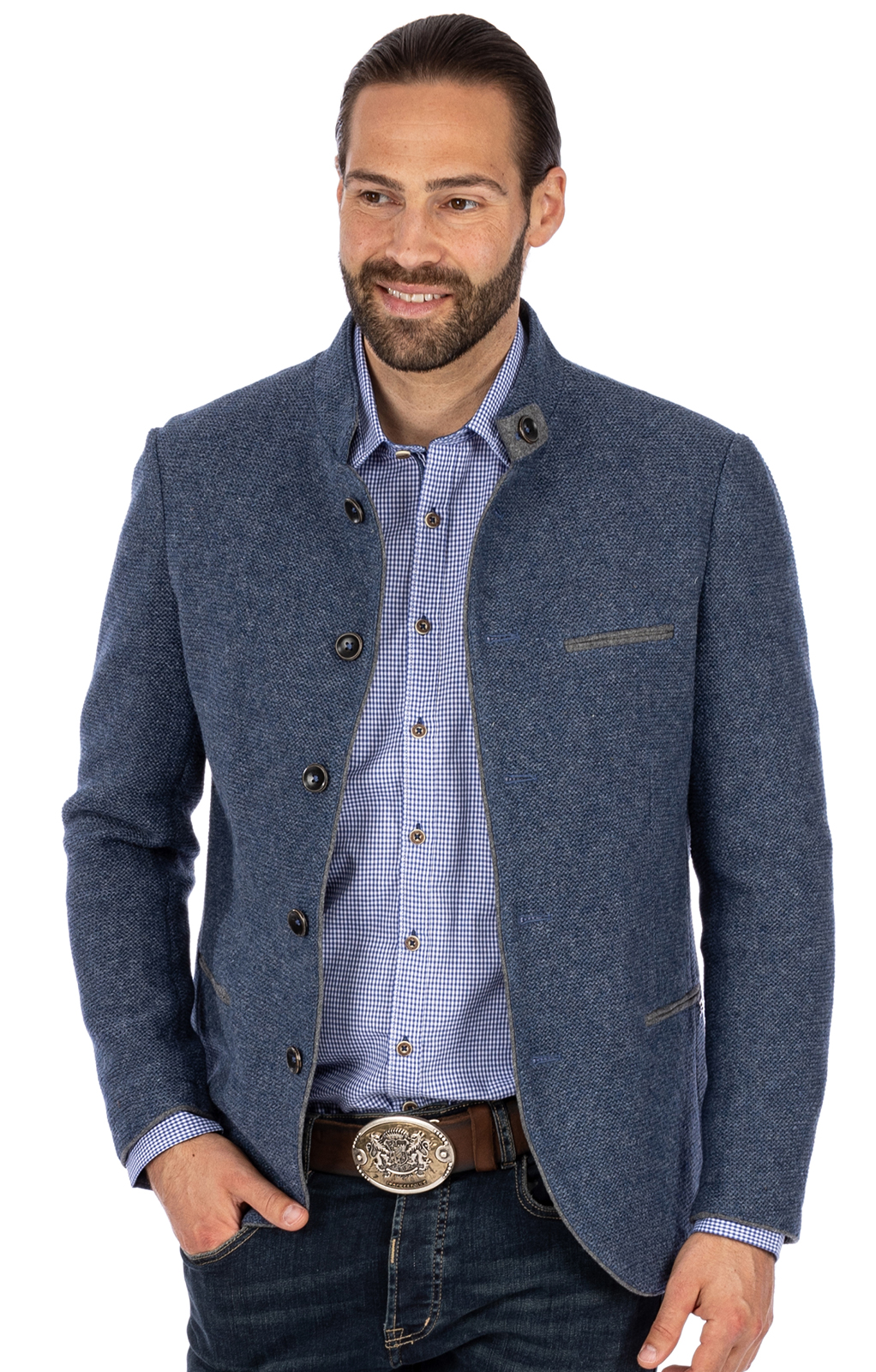 German traditional jacket KARSBACH jeansblau von Spieth & Wensky