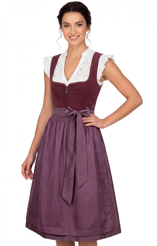 Mididirndl 65cm 2tlg. LICHTENFELS malve