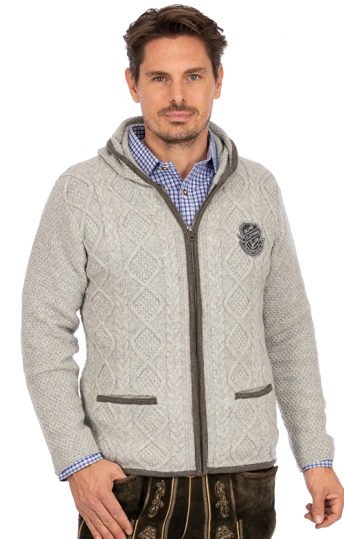 Traditional cardigan THORE hellgray