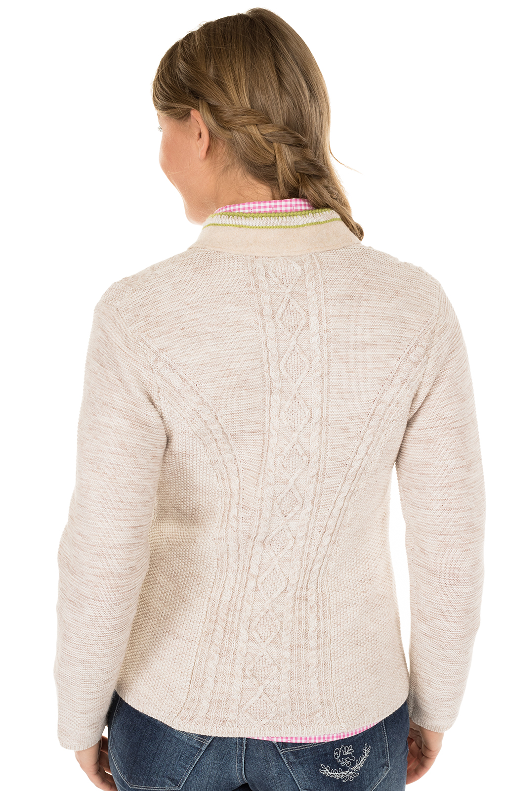 weitere Bilder von Trachtenstrickjacke GIANNA Reversform natur