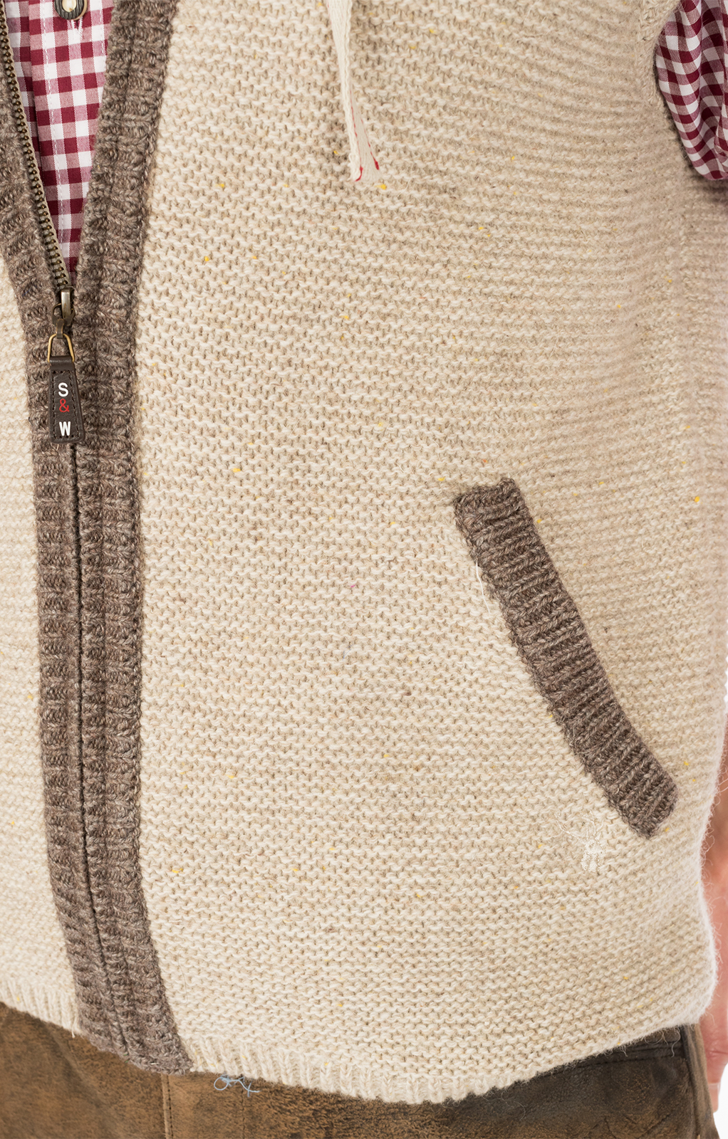 weitere Bilder von Traditional waistcoat knitted natur