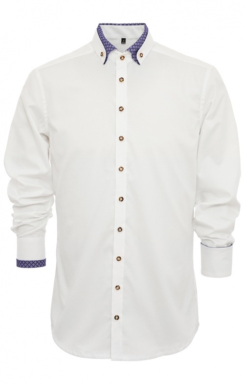 Tiroler Hemd 420004-4249-145 wit manier (Slim Fit)