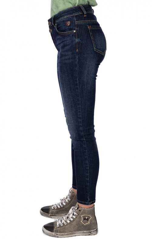 Jeanshose lang WANDA dunkelblau