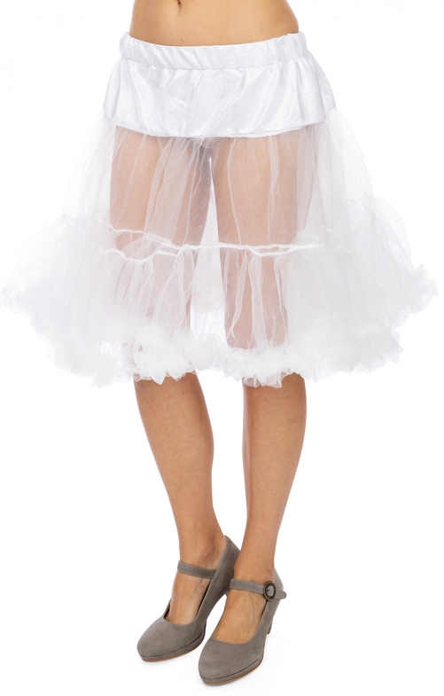 Klederdracht PETTYCOAT 55 cm wit Maat: L (42-44)