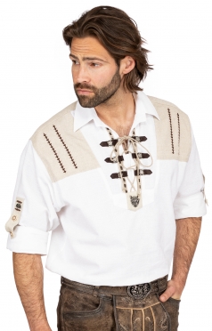 Klederdrachthemd MAXL wit (Regular Fit) Klederdrachthemd MAXL wit (Regular Fit)