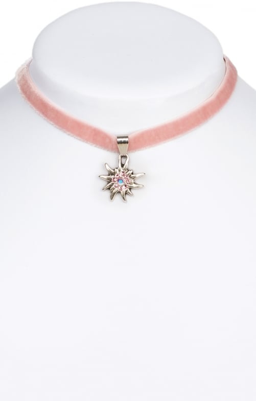 Traditional necklace Edelweiss 9197-SB pink
