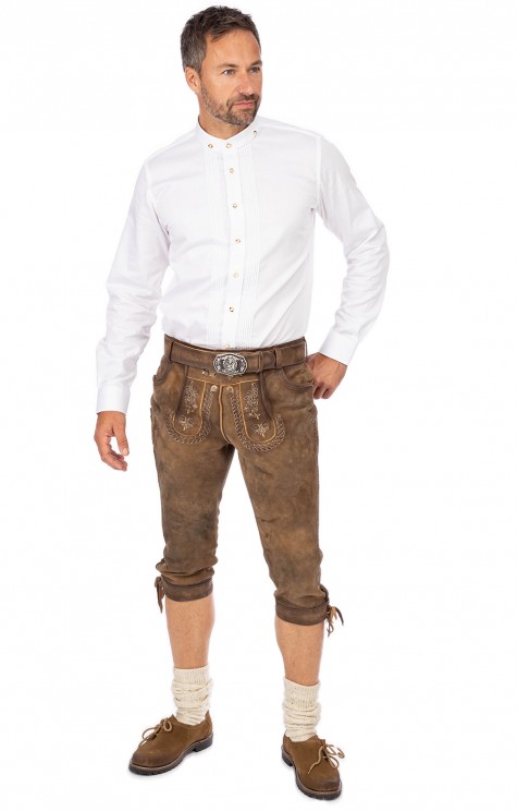 Edelnice Trachtenlederhose Kniebundhose Dunkelbraun Produktbild-Vorschau 7