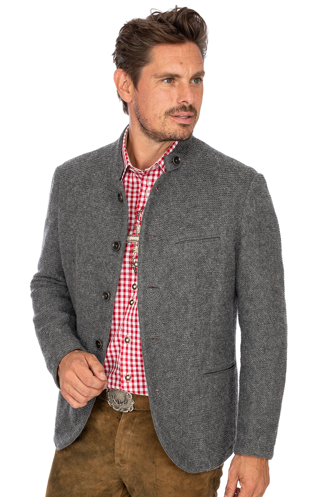 Trachtenjacke herren grau Clearance