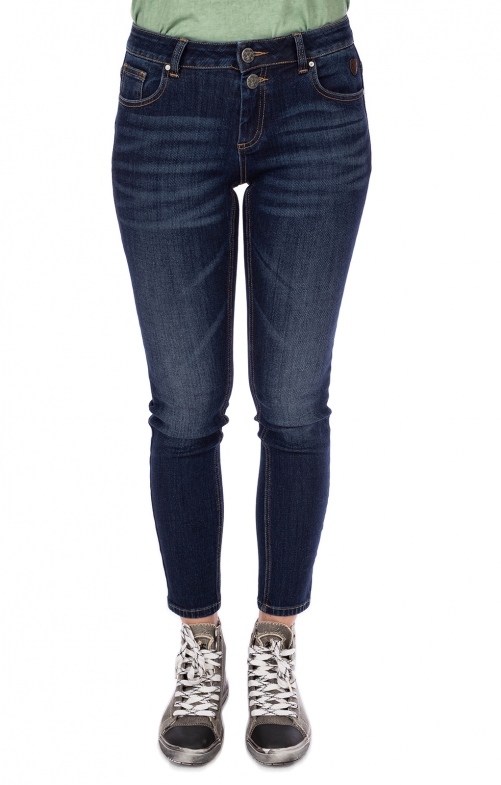 Jeanshose lang WANDA dunkelblau