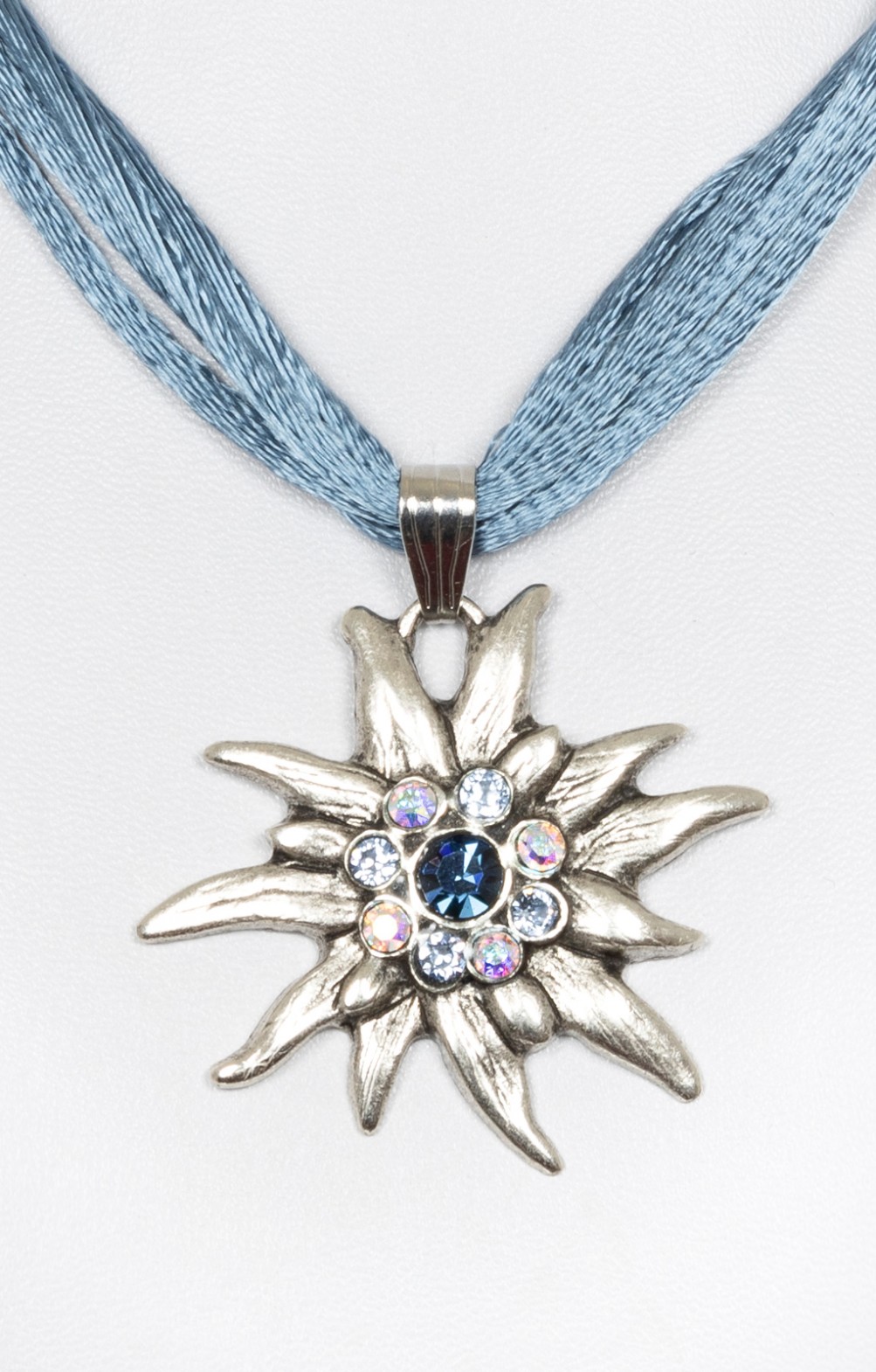 Alpenflüstern DCH040 - Collana decorativa per costume tradizionale bavarese, 150 cm, per ciondoli, per costume tradizionale bavarese, da donna, colore: argento anticato
