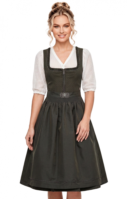 Mididirndl 65cm 2tlg. ESCHAU moos