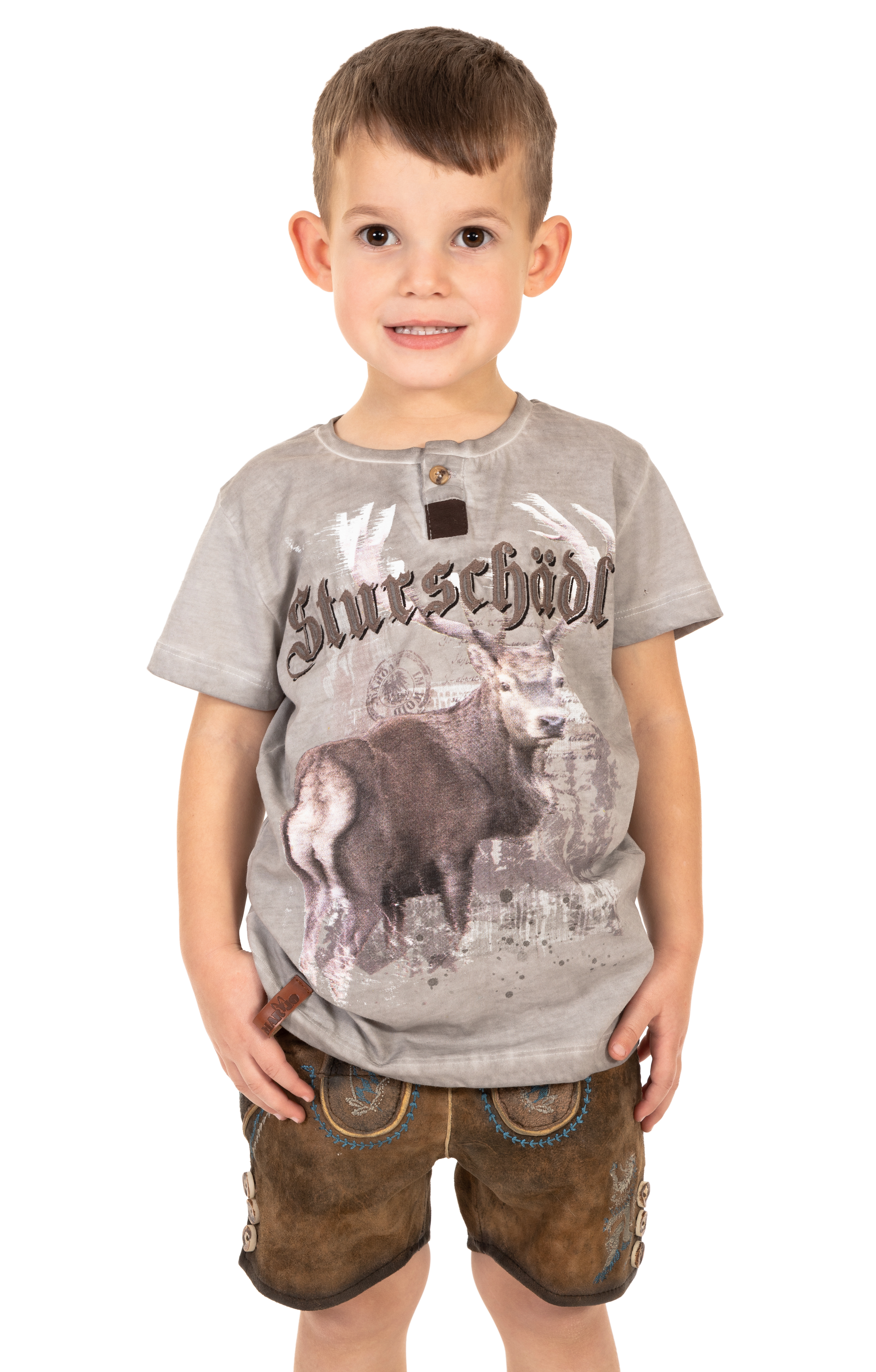 weitere Bilder von T-Shirt Trachten Bambini M28 - STURSCHAEDEL-KIDS grigio