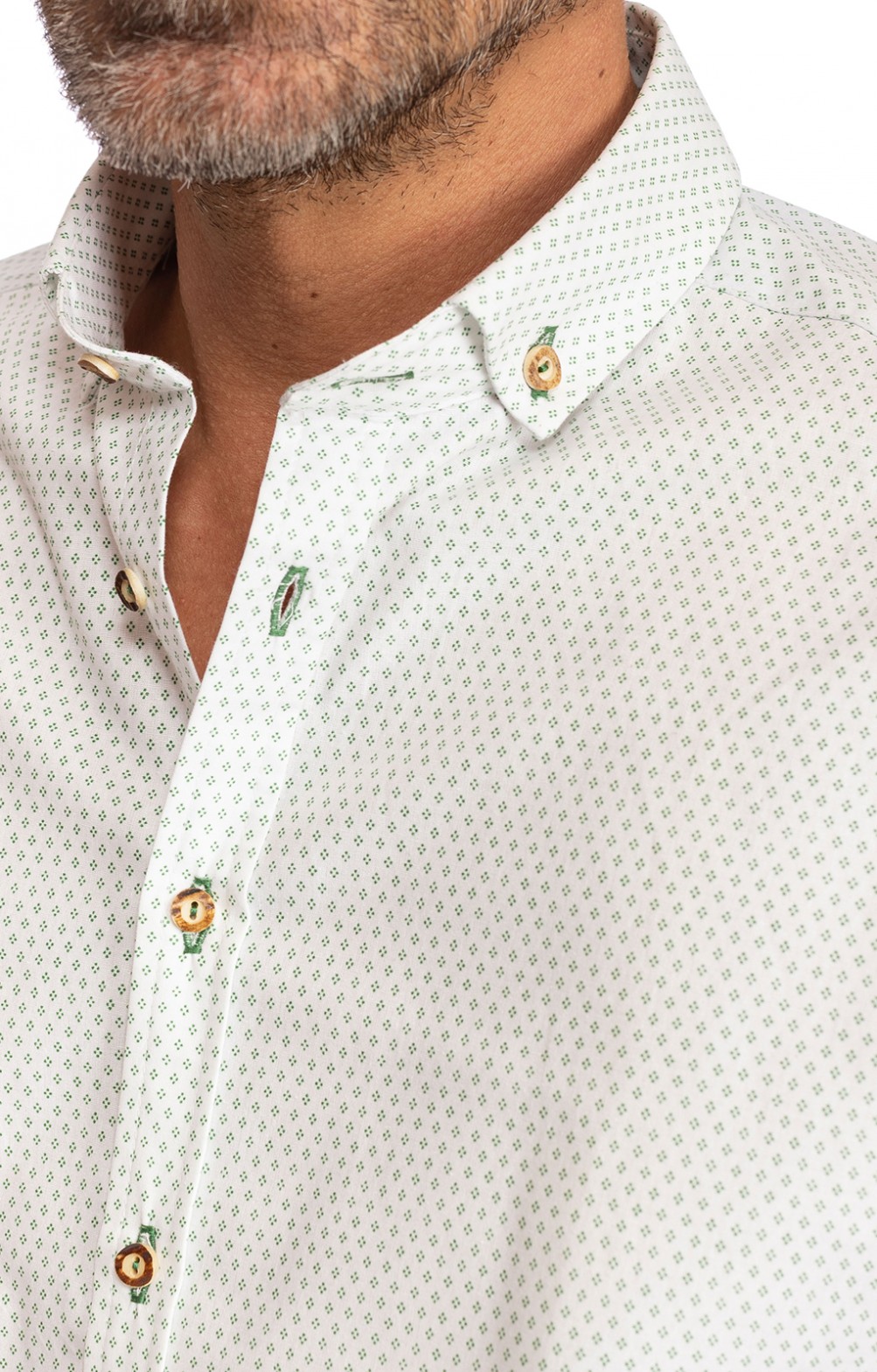 Trachtenhemd Herren Langarm - Oktoberfest Hemd Mit Stehkragen XS-XXL