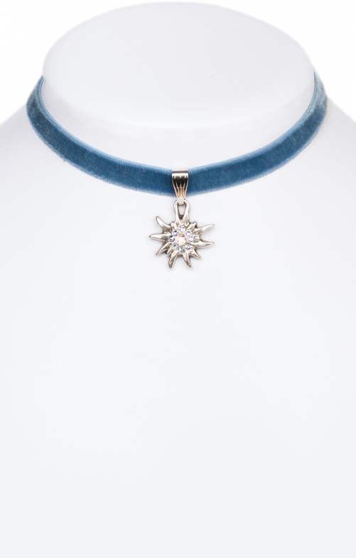 Traditional necklace Edelweiss 9197-SB blu