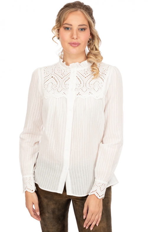 Tiroler blouses KLARA-MALIKA wit