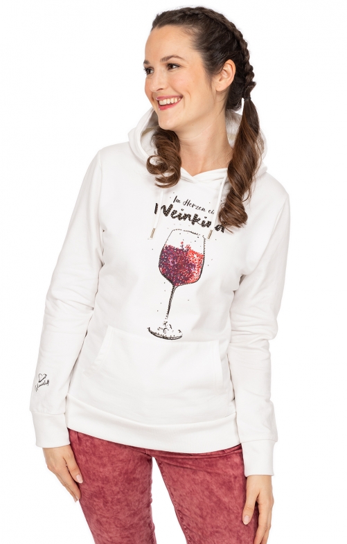 Hoodie WEINKIND weiß