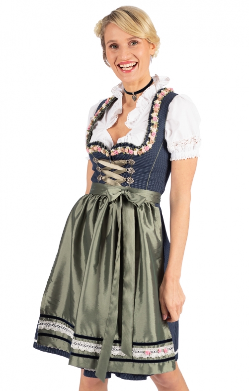 Mini Dirndl 2tlg. 55cm FOMELLA blau grün