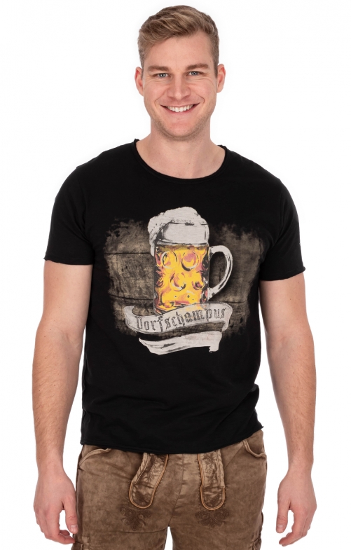 Uomo T-Shirt tradizionali DORFSCHAMPUS nero