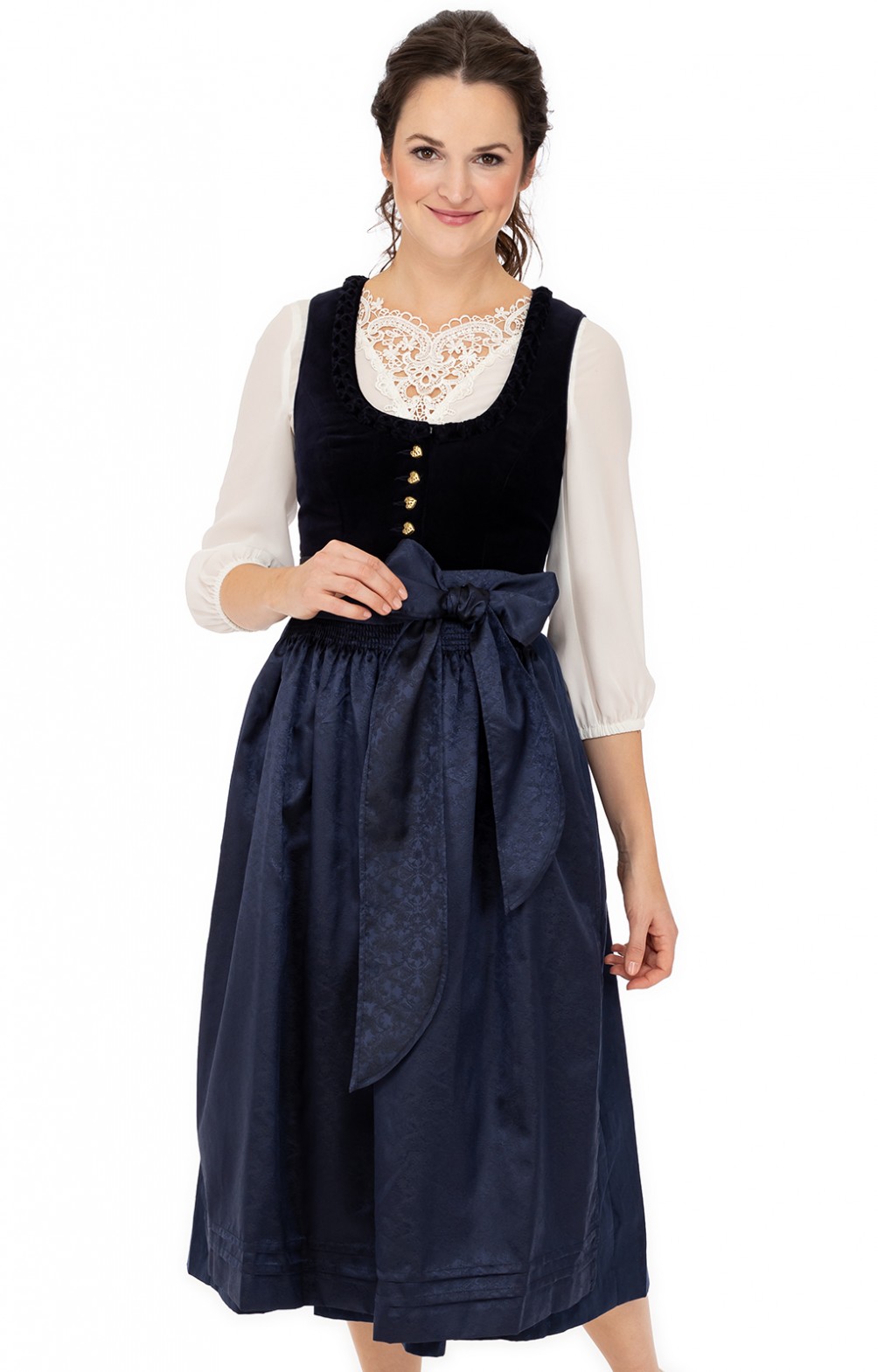 Krüger Dirndl Midi Dirndl 80cm AYANA 113168 marine