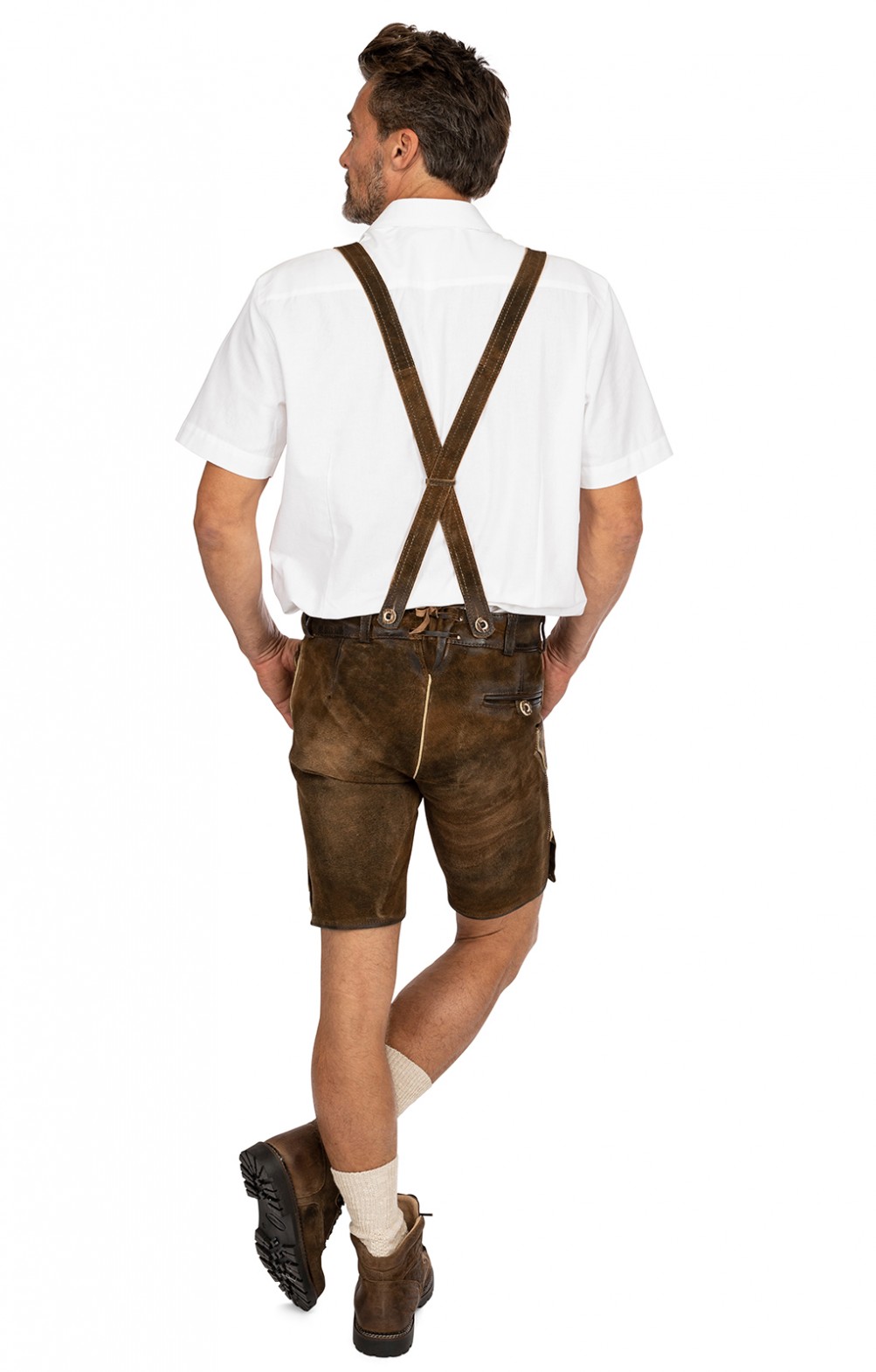 Maddox Lederhosen short RAFAEL antique nut - bestellen