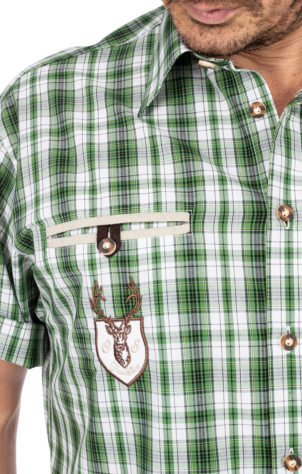 weitere Bilder von German traditional shirt EDDI green