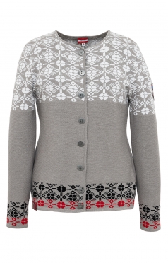 Strickjacke EISNERALM grau weiß schwarz Strickjacke EISNERALM grau weiß schwarz