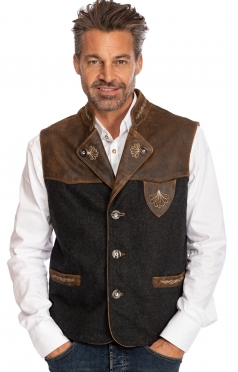 German knitted waistcoat BERNEX wool moos 46 German knitted waistcoat BERNEX wool moos 46