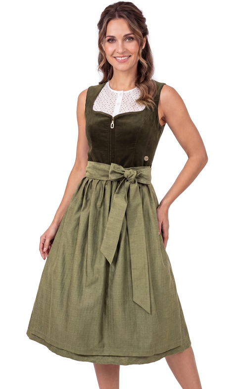 Dirndl a 2 pezzi 70 cm ANSFELDEN verde abete