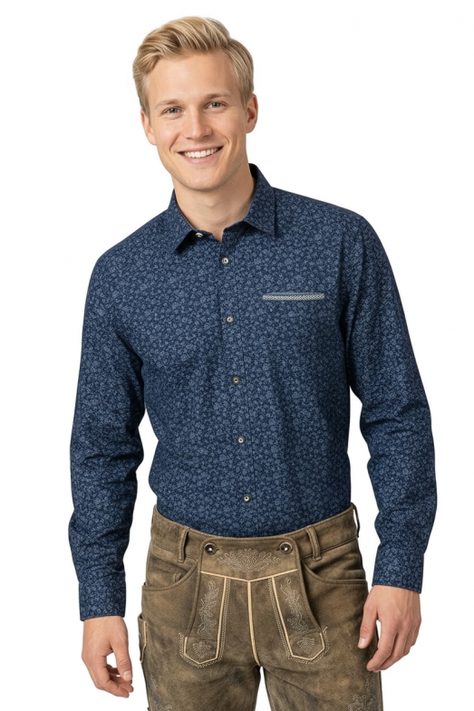 Tiroler overhemden 1/1 ULRICH / 912468 marnier (Perfekt Fit)