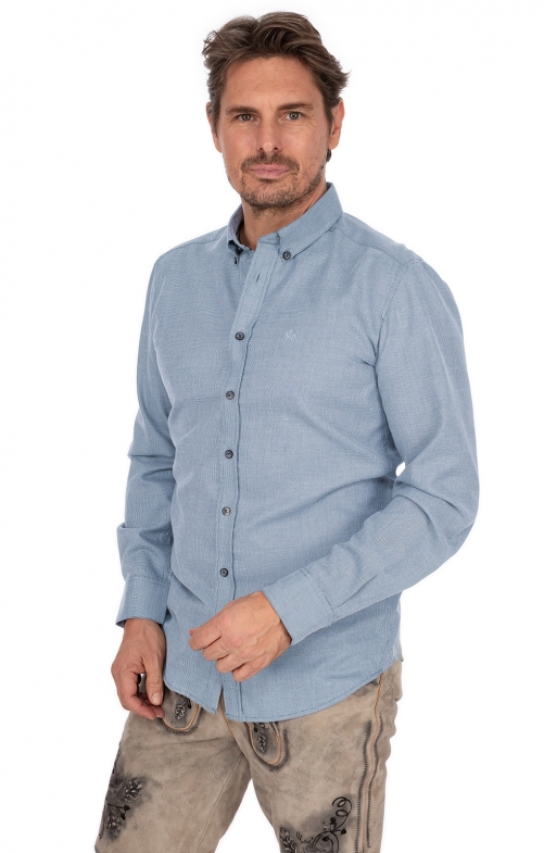 Camicie tradizionali DUEREN blu (Slim Fit)