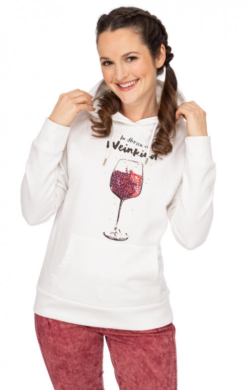 Hoodie WEINKIND weiß