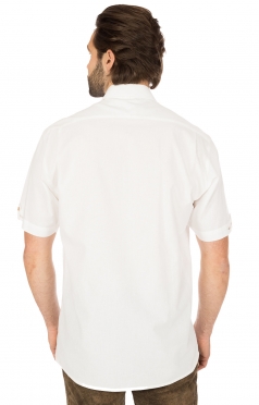 Klederdrachthemd korte mouwen GARRET wit (Regular Fit) Klederdrachthemd korte mouwen GARRET wit (Regular Fit)