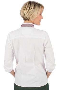 Trachtenbluse RIKE weiß rot Trachtenbluse RIKE weiß rot