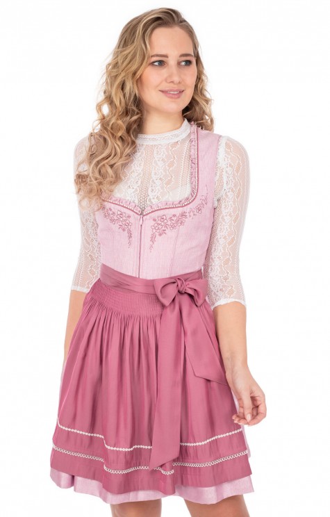 Top Donna Bavarese Oktoberfest Dirndl Con Maniche A Lanterna E Ricamo Floreale