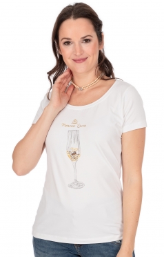 Tracht T-Shirt PROSECCO QUEEN white XS Tracht T-Shirt PROSECCO QUEEN white XS