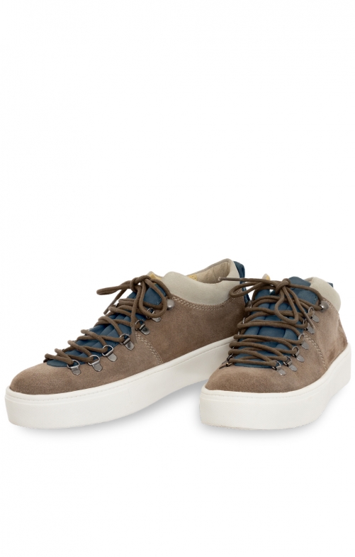 Traditionele sneaker D115 DALYA taupe blauw