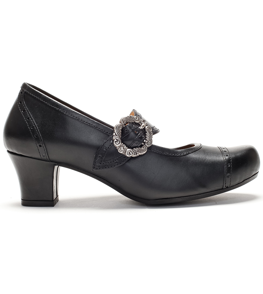 Traditional dirndl shoes D418 Clara Pumps Nappa black von Spieth & Wensky