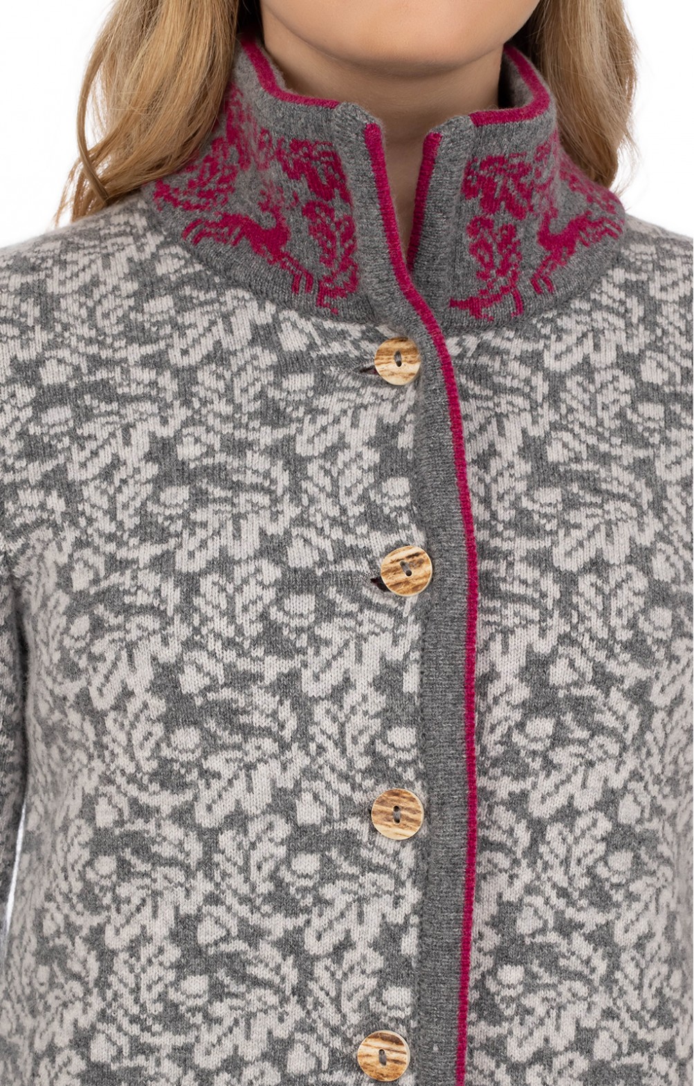 Astrifa Strickjacke NOHAM mittelgrau