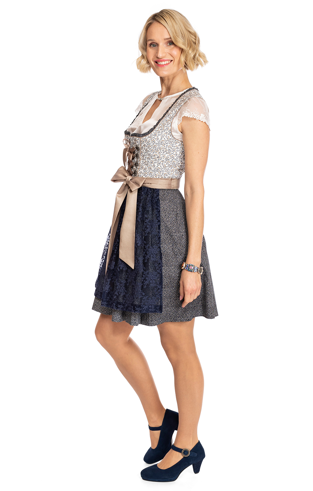 weitere Bilder von Mini Dirndl 2pcs. 50 cm MIMI blue nature