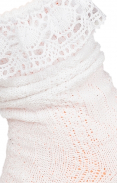 Socke CS530 mit Spitze weiss Socke CS530 mit Spitze weiss