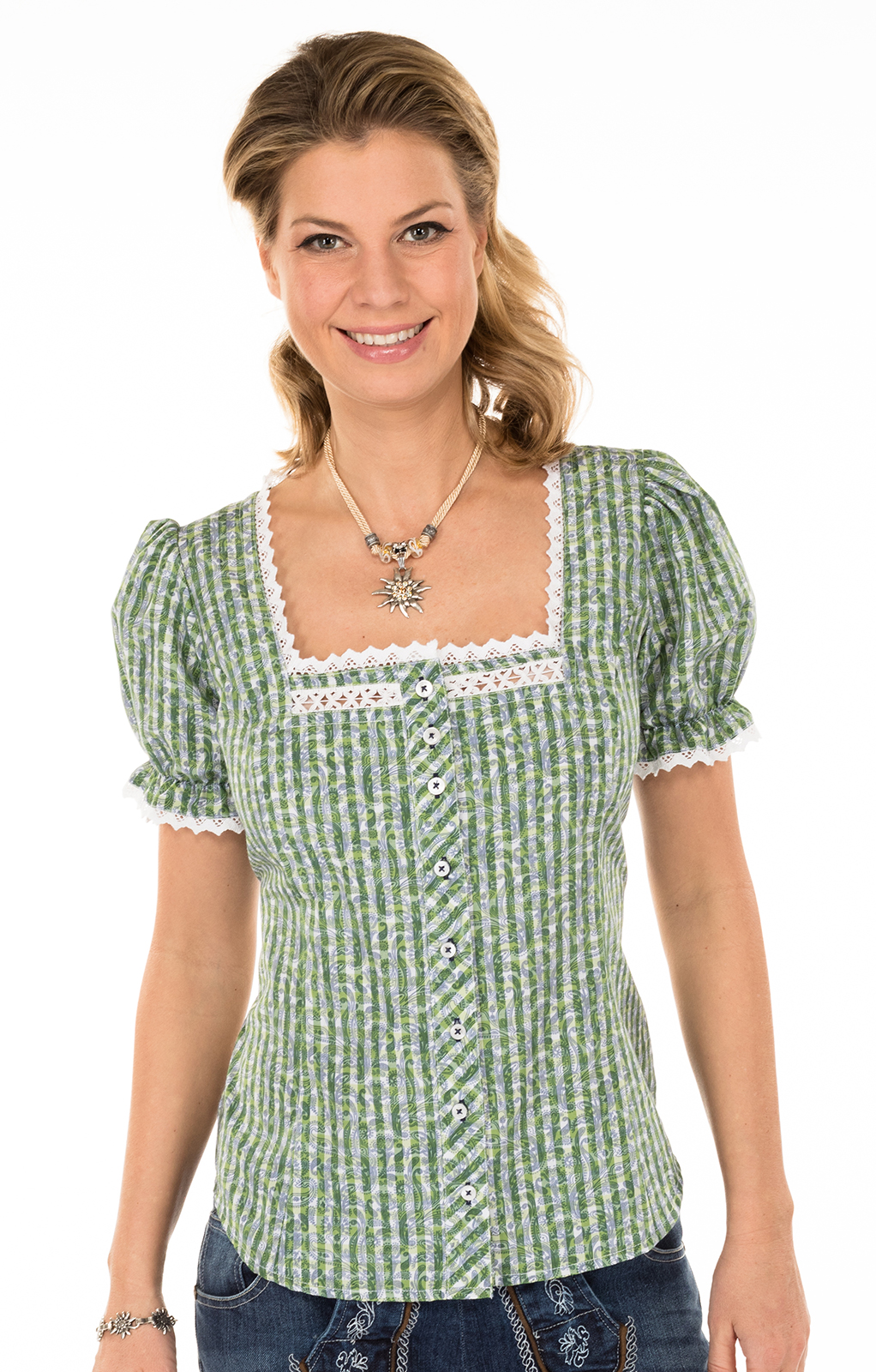 Traditional blouse ALBINA green von OS-Trachten