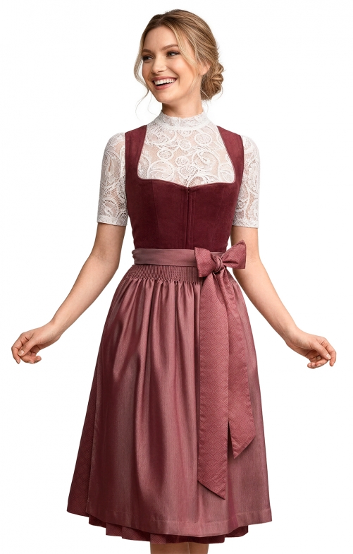 Midi Dirndl 2tlg. 70 cm VERALYN rot